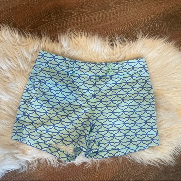 Vineyard Vines Pants - Vineyard Vines Patterned Blue and Green Women's Shorts